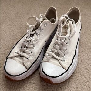 Cream Converse platform Sneakers size 10